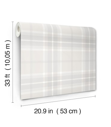 4201-92123 - Emma Dove Plaid Wallpaper-Savanna by A Street