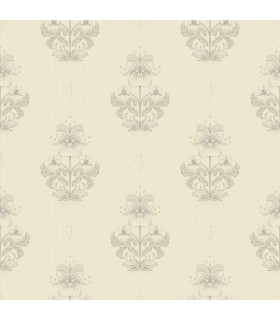 4201-48006 - Gullvie Cream Pansies Wallpaper-Savanna by A Street