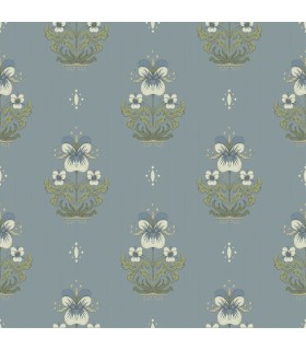 4201-48008 - Gullvie Light Blue Pansies Wallpaper-Savanna by A Street