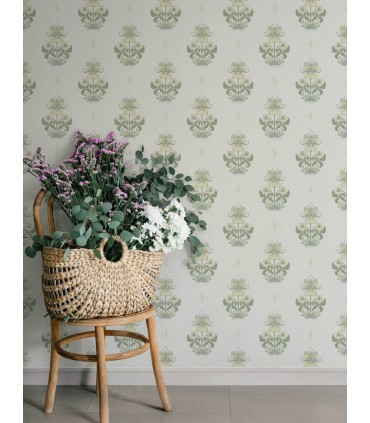 4201-48005 - Gullvie White Pansies Wallpaper-Savanna by A Street