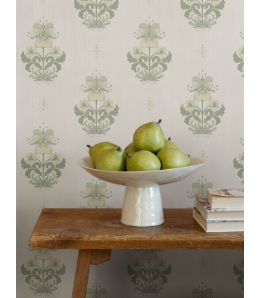 4201-48005 - Gullvie White Pansies Wallpaper-Savanna by A Street