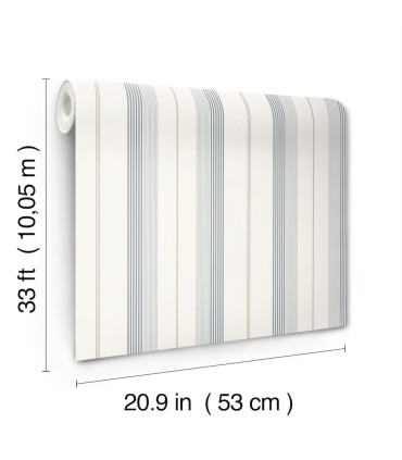 4201-20119 - Herrgard Light Blue Stripe Wallpaper-Savanna by A Street