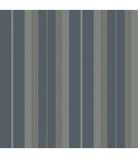 4201-20120 - Herrgard Navy Stripe Wallpaper-Savanna by A Street
