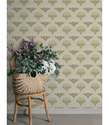 4201-48014 - Maj Light Grey Floral Damask Wallpaper-Savanna by A Street