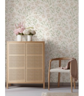 4201-20111 - Paradis Blush Bouquet Toss Wallpaper-Savanna by A Street