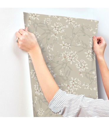 4201-20113 - Paradis Grey Bouquet Toss Wallpaper-Savanna by A Street