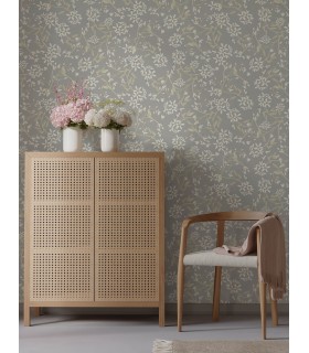 4201-20114 - Paradis Slate Bouquet Toss Wallpaper-Savanna by A Street