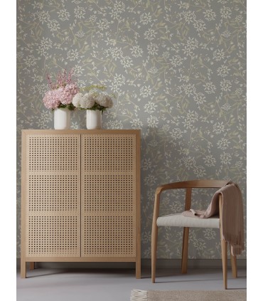 4201-20114 - Paradis Slate Bouquet Toss Wallpaper-Savanna by A Street