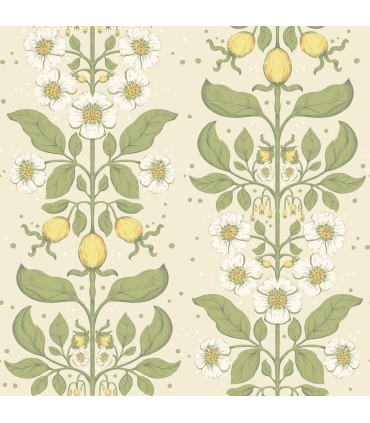 4201-48010 - Rosa Green Floral Columns Wallpaper-Savanna by A Street
