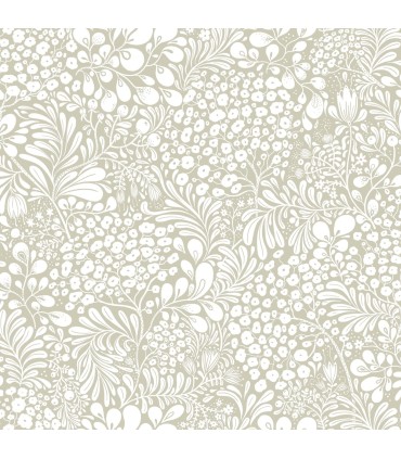 4201-48001 - Siv Dark Grey Botanical Wallpaper-Savanna by A Street