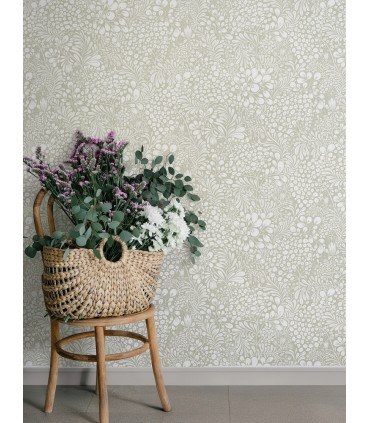 4201-48001 - Siv Dark Grey Botanical Wallpaper-Savanna by A Street