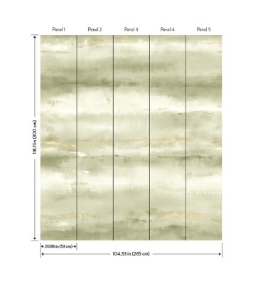 4202-367591M - Aveline Green Wall Mural-Springhill by A Street