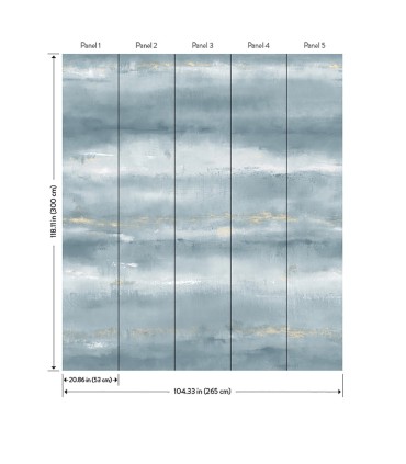 4202-367706M - Aveline Indigo Wall Mural-Springhill by A Street