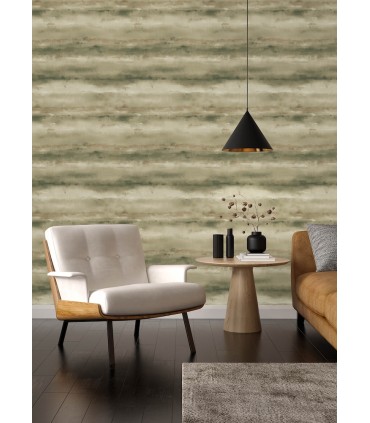 4202-481655 - Ayla Green Abstract Stripe Wallpaper-Springhill by A Street
