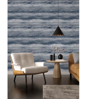 4202-481662 - Ayla Indigo Abstract Stripe Wallpaper-Springhill by A Street