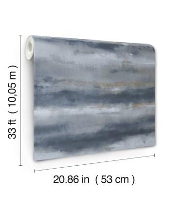 4202-481662 - Ayla Indigo Abstract Stripe Wallpaper-Springhill by A Street