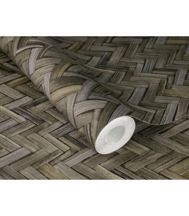 4202-410358 - Ellery Charcoal Herringbone Wallpaper-Springhill by A Street