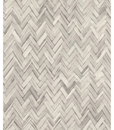 4202-410365 - Ellery Light Grey Herringbone Wallpaper-Springhill by A Street