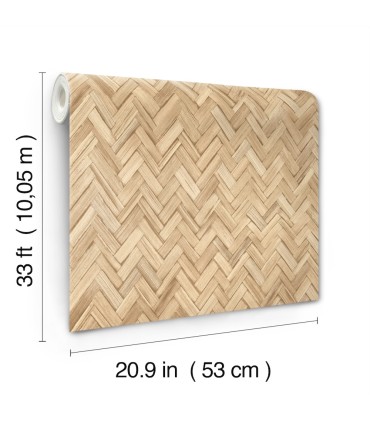 4202-410334 - Ellery Wheat Herringbone Wallpaper-Springhill by A Street