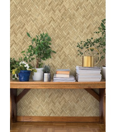 4202-410334 - Ellery Wheat Herringbone Wallpaper-Springhill by A Street