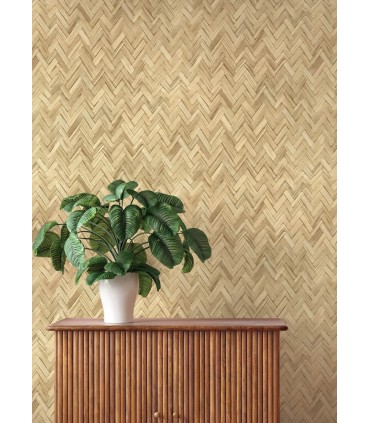 4202-410334 - Ellery Wheat Herringbone Wallpaper-Springhill by A Street