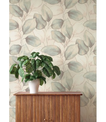 4202-659863 - Evanthe Aqua Vine Wallpaper-Springhill by A Street