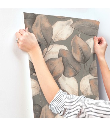 4202-659887 - Evanthe Charcoal Vine Wallpaper-Springhill by A Street