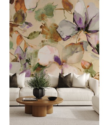 4202-367546M - Florian Lavender Wall Mural-Springhill by A Street