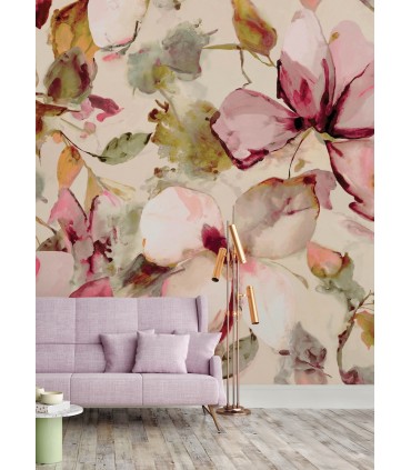 4202-367577M - Florian Pink Wall Mural-Springhill by A Street