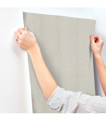 4202-720358 - Ione Grey Textured Chevron Wallpaper-Springhill by A Street