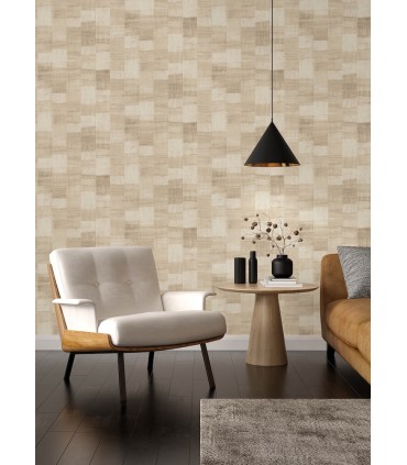 4202-570953 - Ivo Beige Block Stripe Wallpaper-Springhill by A Street