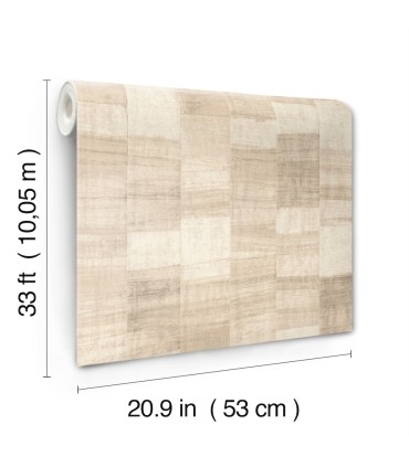 4202-570953 - Ivo Beige Block Stripe Wallpaper-Springhill by A Street