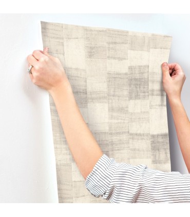 4202-570946 - Ivo Grey Block Stripe Wallpaper-Springhill by A Street