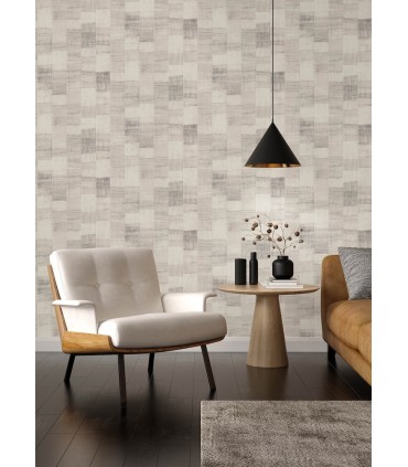 4202-570946 - Ivo Grey Block Stripe Wallpaper-Springhill by A Street