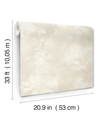 4202-481457 - Izara Light Grey Botanical Wallpaper-Springhill by A Street