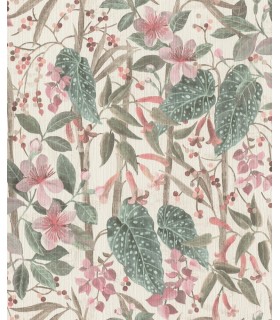 4202-538212 - Kalina Teal Floral Fruits Wallpaper-Springhill by A Street