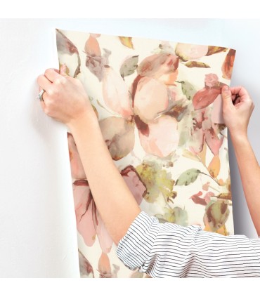 4202-481259 - Liliana Pink Floral Wallpaper-Springhill by A Street