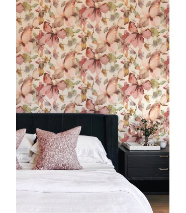 4202-481259 - Liliana Pink Floral Wallpaper-Springhill by A Street