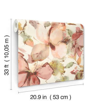 4202-481259 - Liliana Pink Floral Wallpaper-Springhill by A Street
