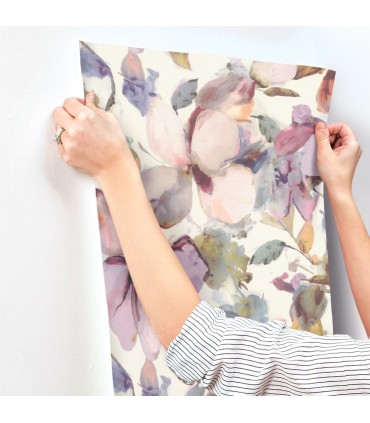 4202-481228 - Liliana Plum Floral Wallpaper-Springhill by A Street