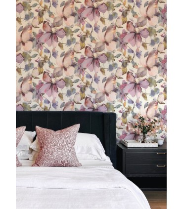 4202-481228 - Liliana Plum Floral Wallpaper-Springhill by A Street