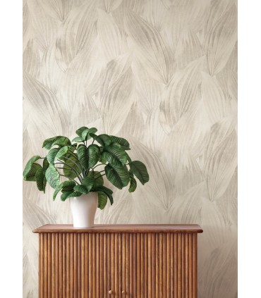 4202-571516 - Melora Light Grey Leaf Wallpaper-Springhill by A Street