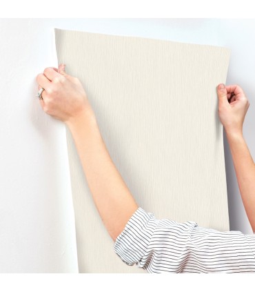4202-844306 - Oren Ivory Shimmering Striations Wallpaper-Springhill by A Street