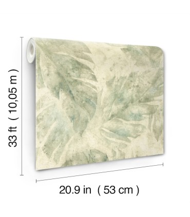 4202-416121 - Sanne Green Palm Wallpaper-Springhill by A Street