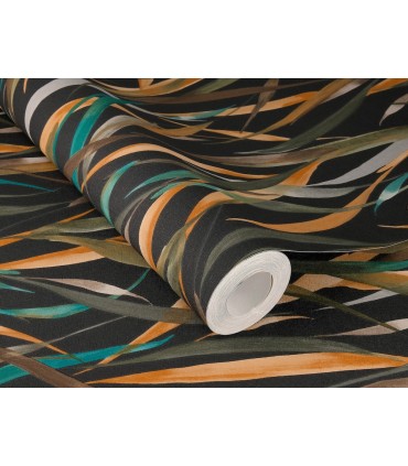 4202-330250 - Willoughby Black Fronds Wallpaper-Springhill by A Street