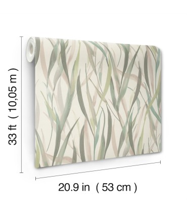 4202-330212 - Willoughby Green Fronds Wallpaper-Springhill by A Street