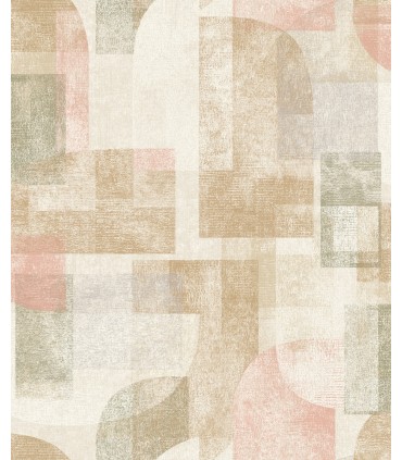 4191-83032 - Cassandra Brown Block Geometric Wallpaper