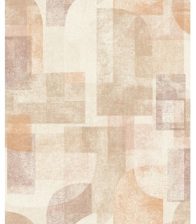 4191-83033 - Cassandra Rust Block Geometric Wallpaper