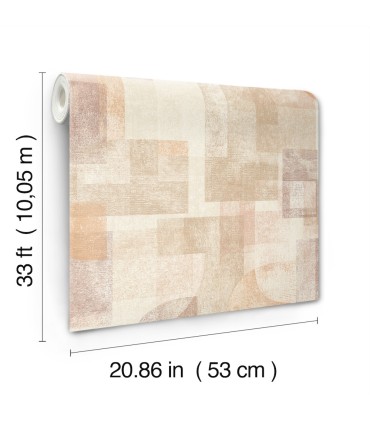 4191-83033 - Cassandra Rust Block Geometric Wallpaper