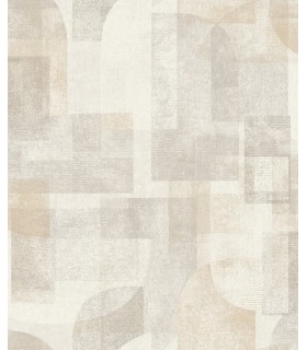 4191-83030 - Cassandra Taupe Block Geometric Wallpaper